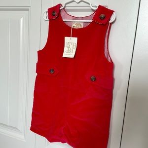 The Beaufort Bonnet Company Jack Keene Jon Jon Richmond Red Veleteen sz3T NWT